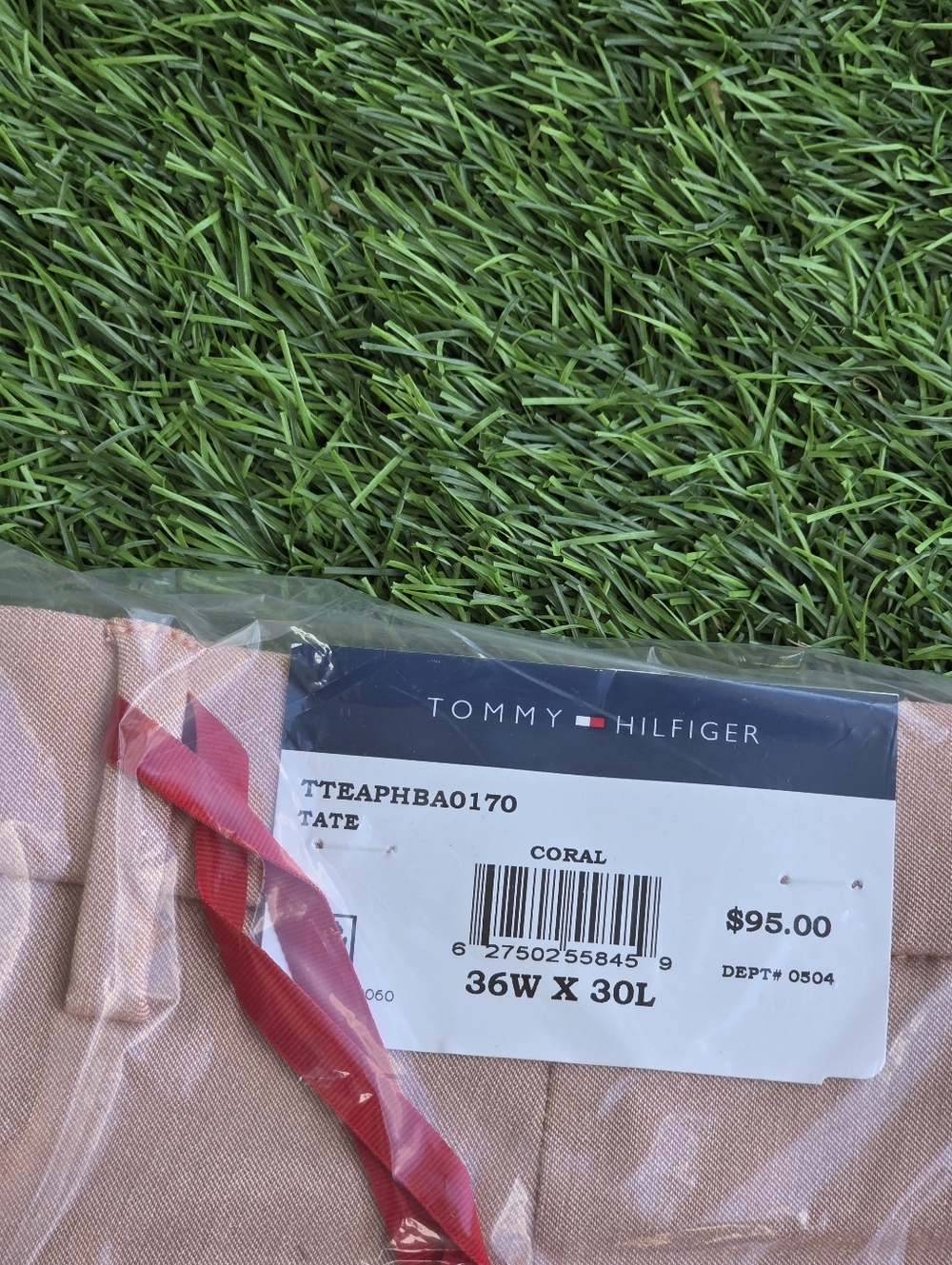 Tommy Hilfiger Men's THFLEX Dress Pants 36kx30 Coral NWT $95 MRSP Career - Picture 4 of 7